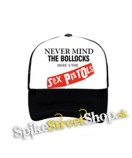 SEX PISTOLS - Never Mind The Bollocks - čiernobiela sieťkovaná šiltovka model "Trucker"