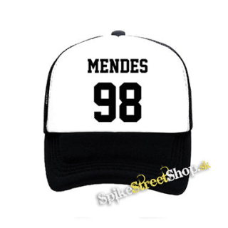 SHAWN MENDES - Mendes 98 - čiernobiela sieťkovaná šiltovka model "Trucker"