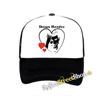 SHAWN MENDES - My Sweetheart - čiernobiela sieťkovaná šiltovka model "Trucker"