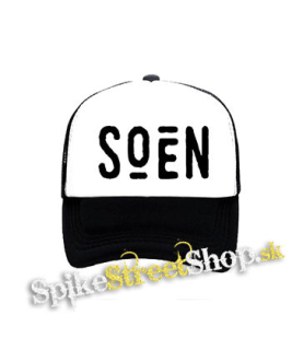 SOEN - Logo - čiernobiela sieťkovaná šiltovka model "Trucker"