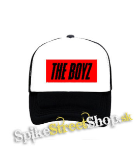 THE BOYZ - Red Logo Debut Album - čiernobiela sieťkovaná šiltovka model "Trucker"