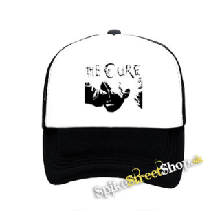 THE CURE - Robert Smith Nosferatu Portrait - čiernobiela sieťkovaná šiltovka model "Trucker"