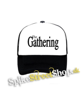 THE GATHERING - Logo White - čiernobiela sieťkovaná šiltovka model "Trucker"