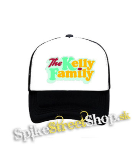 THE KELLY FAMILY - Logo Colour - čiernobiela sieťkovaná šiltovka model "Trucker"