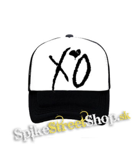 THE WEEKND - XO Logo - čiernobiela sieťkovaná šiltovka model "Trucker"