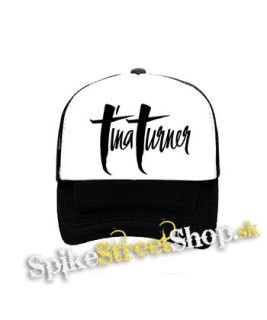 TINA TURNER - Logo - čiernobiela sieťkovaná šiltovka model "Trucker"