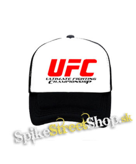 UFC - Ultimate Fighting Championship - čiernobiela sieťkovaná šiltovka model "Trucker"