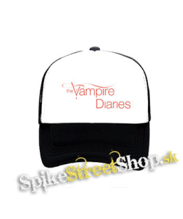 VAMPIRE DIARIES - Red Logo - čiernobiela sieťkovaná šiltovka model "Trucker"