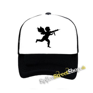 VANILLA ICE - Cupid - čiernobiela sieťkovaná šiltovka model "Trucker"