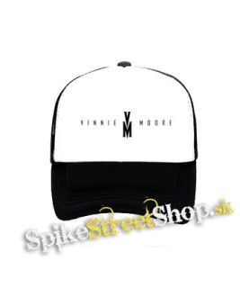 VINNIE MOORE - Logo Crest - čiernobiela sieťkovaná šiltovka model "Trucker"