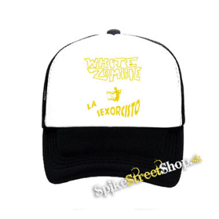 WHITE ZOMBIE - La Sexorcisto - čiernobiela sieťkovaná šiltovka model "Trucker"