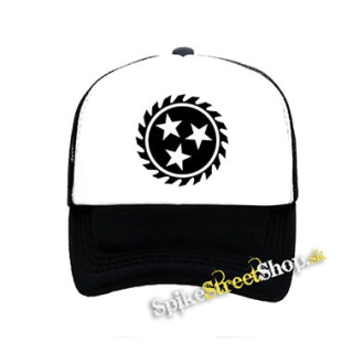 WHITECHAPEL - Logo Crest - čiernobiela sieťkovaná šiltovka model "Trucker"