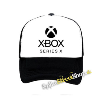 XBOX - Series X - čiernobiela sieťkovaná šiltovka model "Trucker"