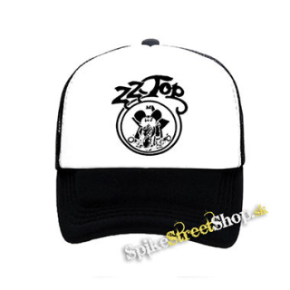 ZZ TOP - Man - čiernobiela sieťkovaná šiltovka model "Trucker"