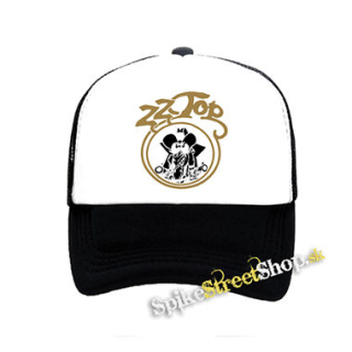 ZZTOP - Gold Man - čiernobiela sieťkovaná šiltovka model "Trucker"