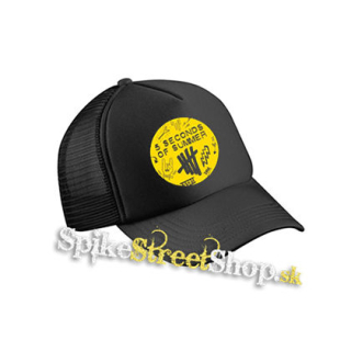 5 SECONDS OF SUMMER - Scribble Logo - čierna sieťkovaná šiltovka model "Trucker Cap"