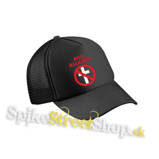 BAD RELIGION - Logo - čierna sieťkovaná šiltovka model "Trucker Cap"