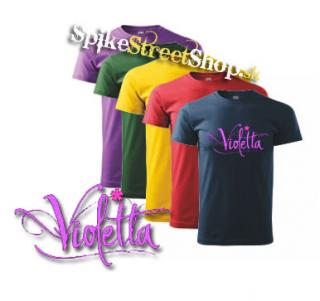 VIOLETTA - Pink Logo - farebné pánske tričko