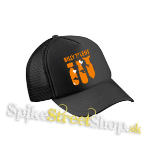 BILLY TALENT - Bombs Orange - čierna sieťkovaná šiltovka model "Trucker Cap"