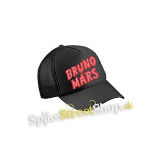 BRUNO MARS - Logo - čierna sieťkovaná šiltovka model "Trucker Cap"