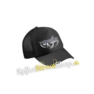 CONFESSOR - Logo - čierna sieťkovaná šiltovka model "Trucker Cap"