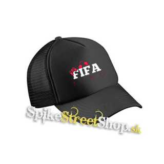 FIFA KING - čierna sieťkovaná šiltovka model "Trucker Cap"