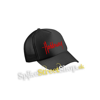 HADDAWAY - Logo - čierna sieťkovaná šiltovka model "Trucker Cap"