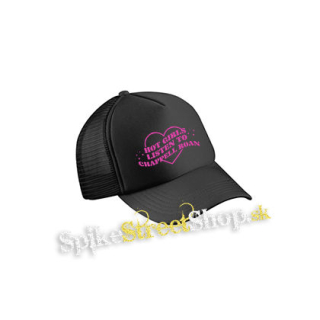 CHAPPELL ROAN - Hot Girls Listen To Chappell Roan - čierna sieťkovaná šiltovka model "Trucker Cap"