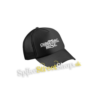 CHROMING ROSE - Logo - čierna sieťkovaná šiltovka model "Trucker Cap"