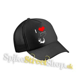 I LOVE ARIANA GRANDE - čierna sieťkovaná šiltovka model "Trucker Cap"