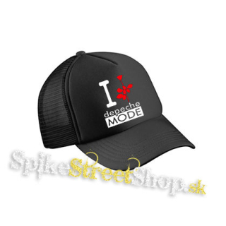 I LOVE DEPECHE MODE - čierna sieťkovaná šiltovka model "Trucker Cap"