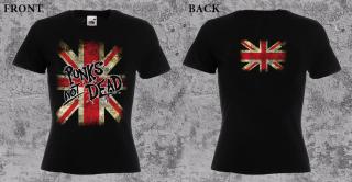 PUNKS NOT DEAD - UK FLAG - dámske tričko