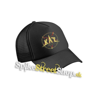 KAT - Logo Metal And Hell - čierna sieťkovaná šiltovka model "Trucker Cap"