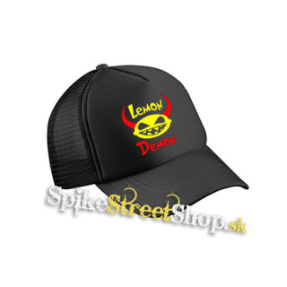 LEMON DEMON - Logo - čierna sieťkovaná šiltovka model "Trucker Cap"