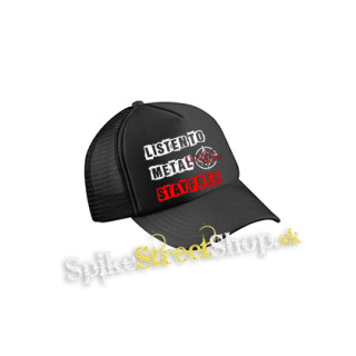LUNATIC GODS - Listen To Metal Stay Free Motive 4 - čierna sieťkovaná šiltovka model "Trucker Cap"