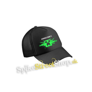MINECRAFT - Gun - čierna sieťkovaná šiltovka model "Trucker Cap"