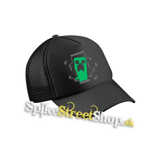 MINECRAFT - Hello I´m Creeper - čierna sieťkovaná šiltovka model "Trucker Cap"