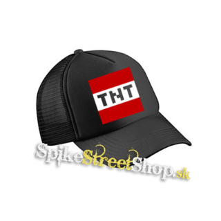 MINECRAFT - TNT - čierna sieťkovaná šiltovka model "Trucker Cap"