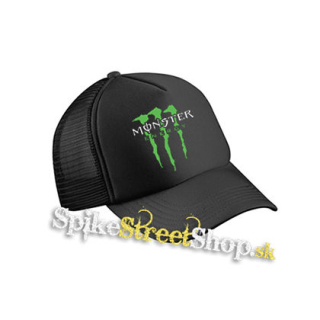 MONSTER ENERGY - Logo Crest - čierna sieťkovaná šiltovka model "Trucker Cap"