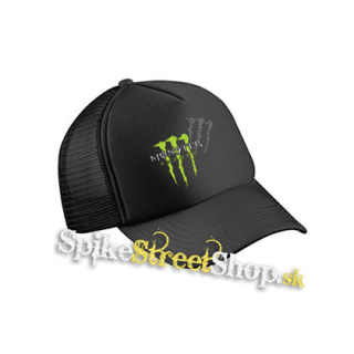 MONSTER ENERGY - Logo Honey Bee - čierna sieťkovaná šiltovka model "Trucker Cap"