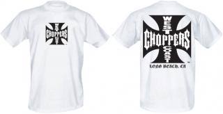 WEST COAST CHOPPERS - Iron Cross White - tričko pánske