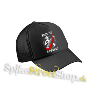 ROCK ME AMADEUS - čierna sieťkovaná šiltovka model "Trucker Cap"