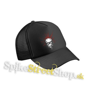 SKULL RAYS - čierna sieťkovaná šiltovka model "Trucker Cap"