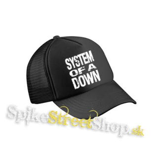 SYSTEM OF A DOWN - Logo - čierna sieťkovaná šiltovka model "Trucker Cap"