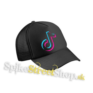 TIK TOK - Znak - čierna sieťkovaná šiltovka model "Trucker Cap"