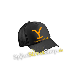 YELLOWSTONE - Logo - čierna sieťkovaná šiltovka model "Trucker Cap"