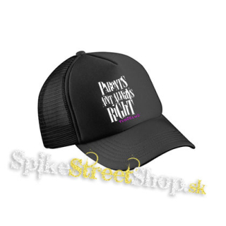 YUNGBLUD - Parents Aint Always Right - čierna sieťkovaná šiltovka model "Trucker Cap"
