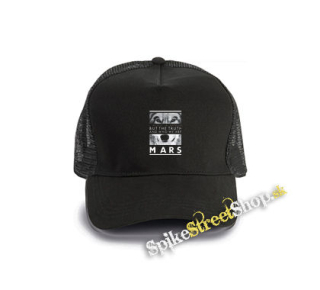 30 SECONDS TO MARS - Wolf - čierna bavlnená sieťkovaná šiltovka model "Trucker Cap"