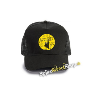 5 SECONDS OF SUMMER - Scribble Logo - čierna bavlnená sieťkovaná šiltovka model "Trucker Cap"