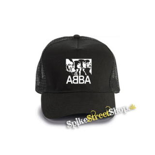ABBA - Band - čierna bavlnená sieťkovaná šiltovka model "Trucker Cap"